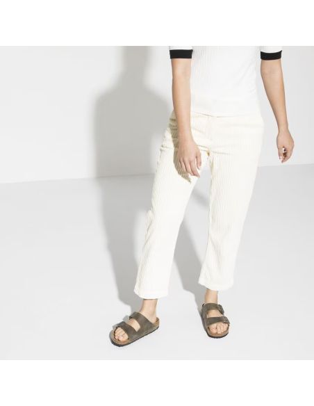 SANDALES HOMME ARIZONA LIT DE PIED SOUPLE KAKI DÉLAVÉ