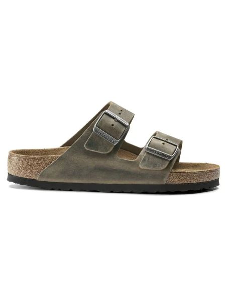 SANDALES HOMME ARIZONA LIT DE PIED SOUPLE KAKI DÉLAVÉ