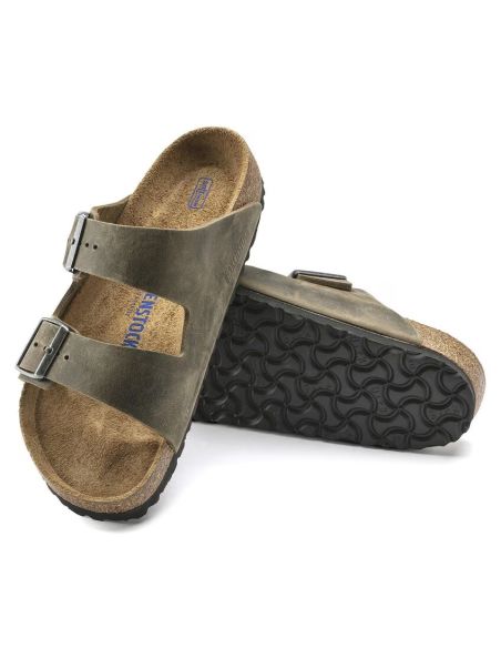 ARIZONA MEN'S SANDALS SOFT FOOTBED WASHED KHAKI