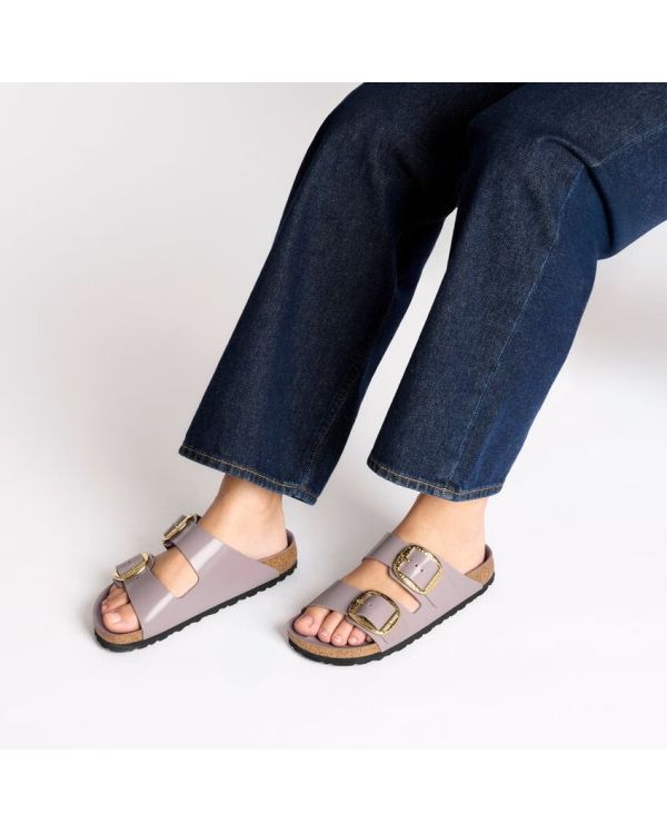 SANDALES FEMME ARIZONA BIG BUCKLE VIOLET DÉLAVÉ ULTRA-BRILLANT