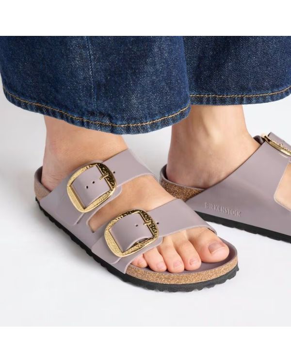 SANDALES FEMME ARIZONA BIG BUCKLE VIOLET DÉLAVÉ ULTRA-BRILLANT