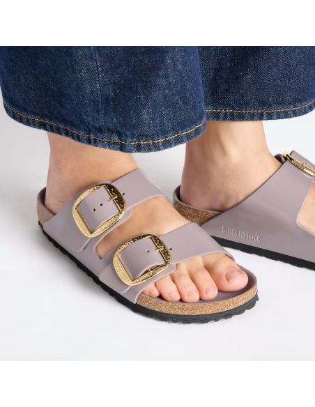ARIZONA WOMEN'S BIG BUCKLE SANDALS WASHED PURPLE ULTRA-SHINE