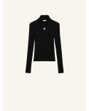 PULL À COL MONTANT REEDITION RIB KNIT NOIR