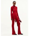 SWEATER MOCKNECK REEDITION RIB KNIT RED