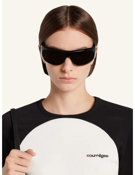 TSHIRT MANCHES LONGUES CIRCLE CONTRAST BLANC HERITAGE/NOIR