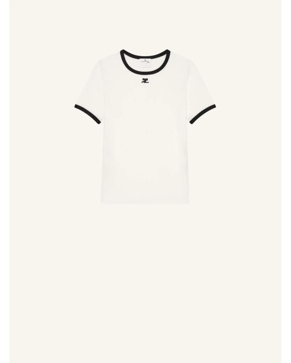 TSHIRT SIGNATURE CONTRAST HERITAGE WHITE/BLACK