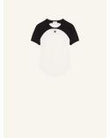 TSHIRT CIRCLE CONTRAST HERITAGE WHITE/BLACK