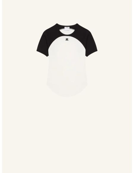 TSHIRT CIRCLE CONTRAST BLANC HERITAGE/NOIR