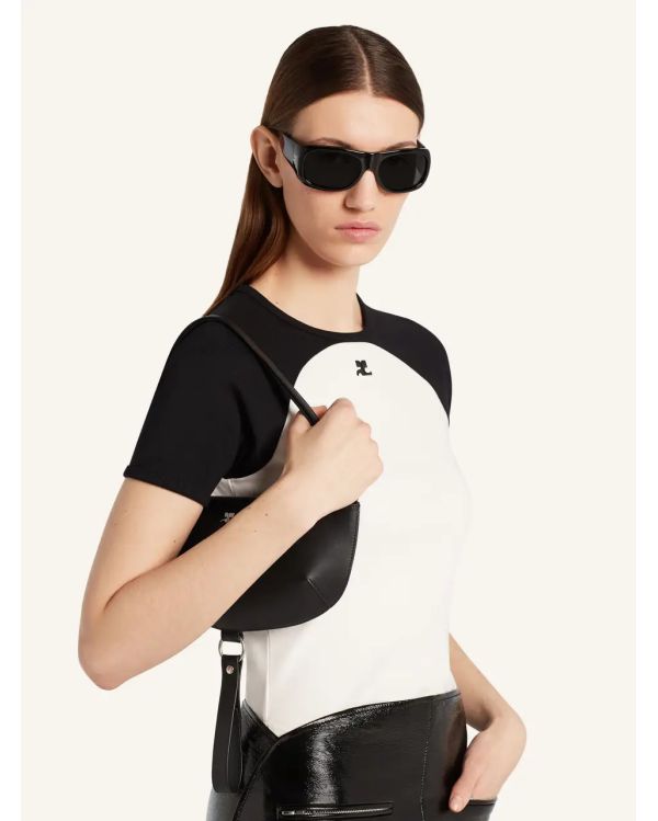 TSHIRT CIRCLE CONTRAST BLANC HERITAGE/NOIR