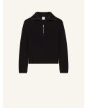 SWEATER RIBBED WOOL TRICKER BLACK