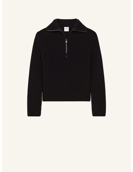 PULL RIBBED WOOL TRICKER NOIR