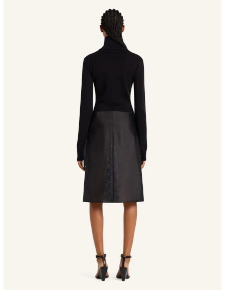 SWEATER ZIPPED MOCKNECK BLACK