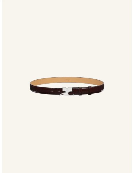  CEINTURE AC NAPLACK 25MM BORDEAUX