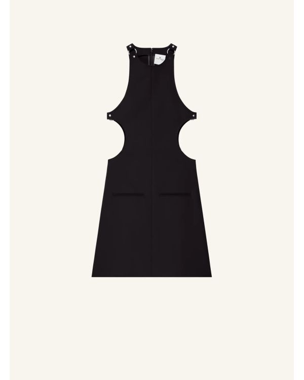 A LINE DRESS CUT OUT TAILORED BLACK