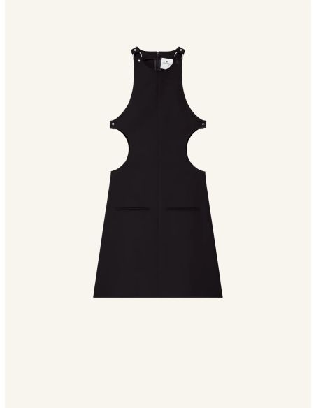ROBE A LINE CUT OUT TAILORED NOIR