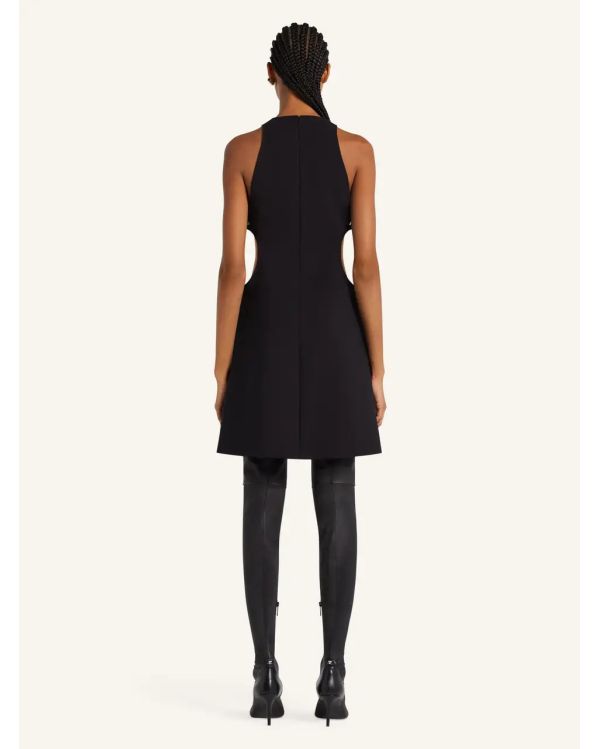 ROBE A LINE CUT OUT TAILORED NOIR