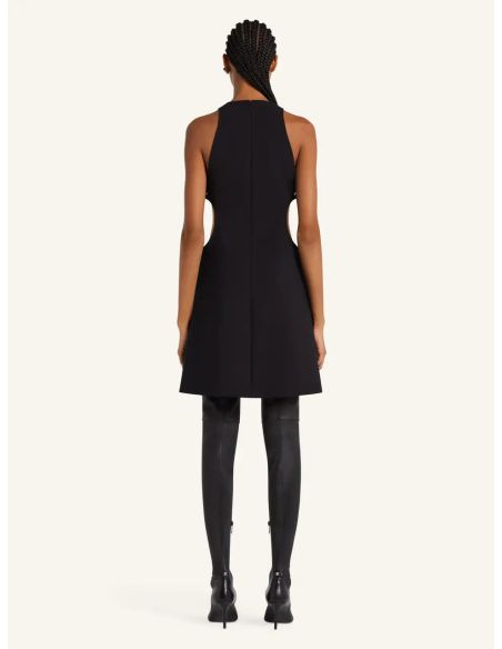 ROBE A LINE CUT OUT TAILORED NOIR