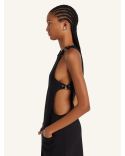 A LINE DRESS CUT OUT TAILORED BLACK