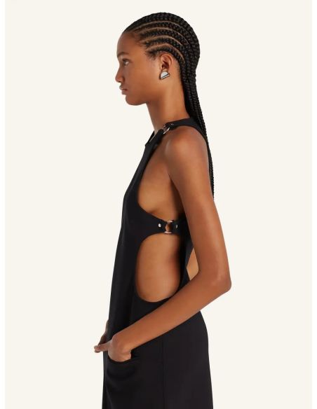 A LINE DRESS CUT OUT TAILORED BLACK