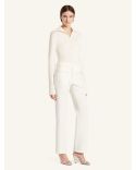 SWEATER ZIPPED MOCKNECK HERITAGE WHITE