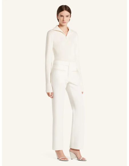 PULL ZIPPED MOCKNECK BLANC HERITAGE