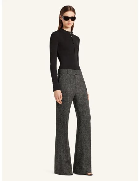 BAGGY PANTS TAILORED CAVIAR BLACK/HERITAGE WHITE