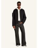 VESTE BOMBER EMBROIDERED WOOL NOIR