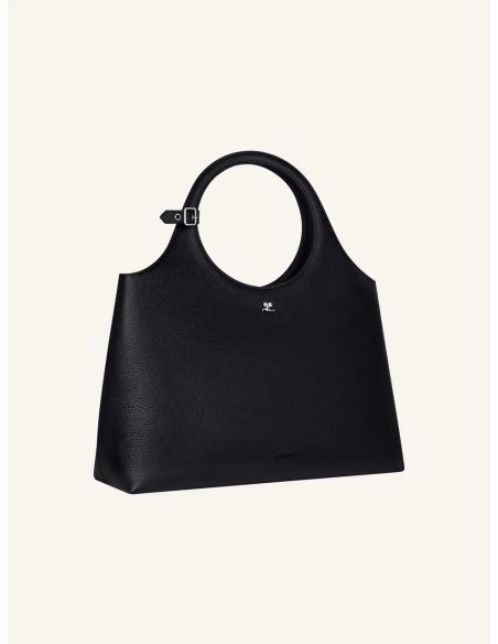 SAC À MAIN LARGE HOLY DAY GRAINED NOIR
