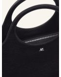 SAC À MAIN LARGE HOLY DAY GRAINED NOIR