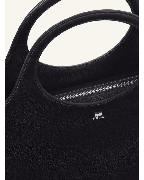 SAC À MAIN LARGE HOLY DAY GRAINED NOIR