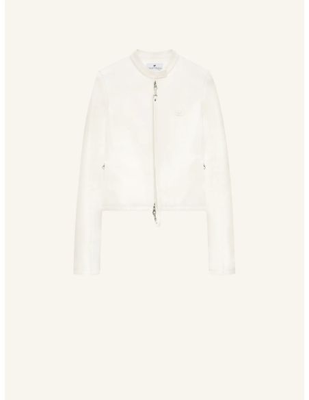 VESTE CITY VINYL BIKER BLANC HERITAGE
