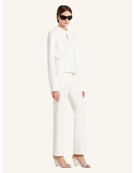 VESTE CITY VINYL BIKER BLANC HERITAGE