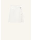 JUPE ZIPPED VINYL BLANC HERITAGE