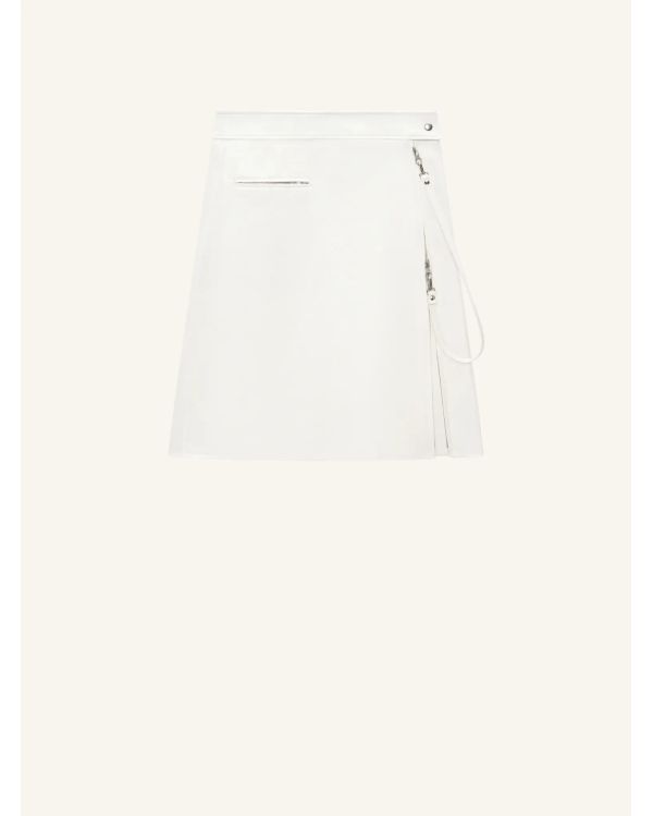 SKIRT ZIPPED VINYL HERITAGE WHITE