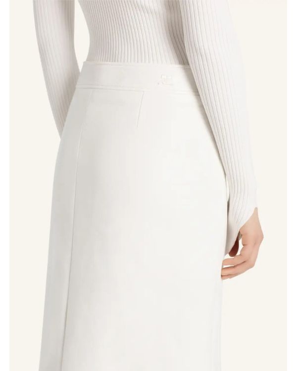 JUPE ZIPPED VINYL BLANC HERITAGE