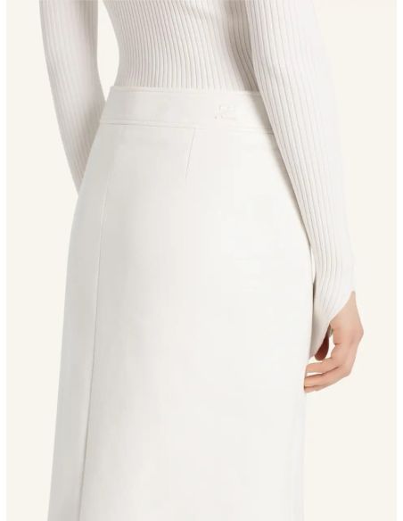 JUPE ZIPPED VINYL BLANC HERITAGE