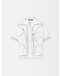 THE WHITE/BLACK DOG PRINT DENIM SHIRT