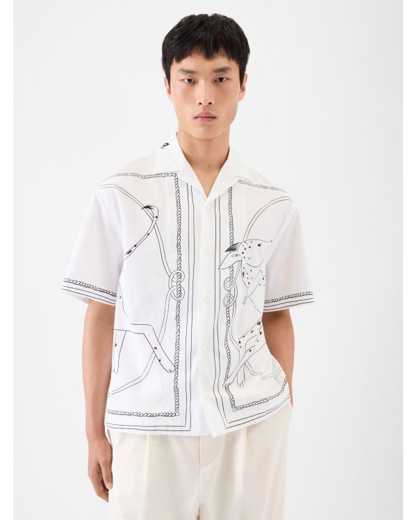 LA CHEMISE JEAN PRINT DOG BLANC/NOIR 2