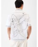 THE WHITE/BLACK DOG PRINT DENIM SHIRT