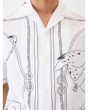 LA CHEMISE JEAN PRINT DOG BLANC/NOIR
