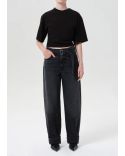 JEAN ARCANE CF TAPER NOIR DÉLAVÉ