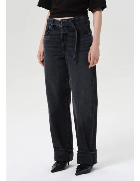 JEAN ARCANE CF TAPER NOIR DÉLAVÉ