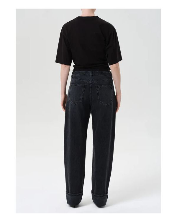 JEAN ARCANE CF TAPER NOIR DÉLAVÉ