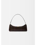 THE DARK BROWN OVALO CLUTCH BAG