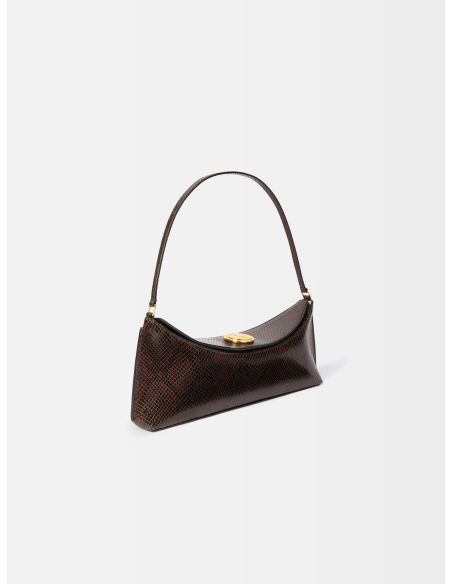 THE DARK BROWN OVALO CLUTCH BAG