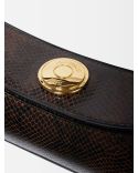 THE DARK BROWN OVALO CLUTCH BAG