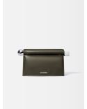 THE DARK KHAKI ROUND SQUARE CLUTCH BAG