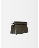 THE DARK KHAKI ROUND SQUARE CLUTCH BAG