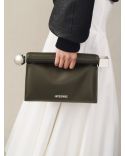 LA POCHETTE ROND CARRE KHAKI FONCÉ