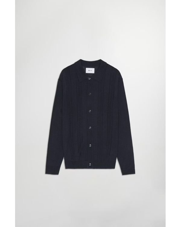 THOR DEEP NAVY LIGHTWEIGHT POLO CARDIGAN